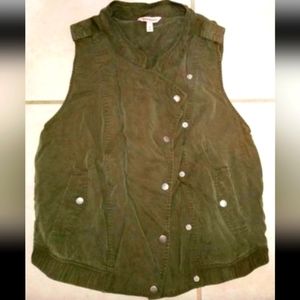 Juicy Couture Green Button Up Vest EUC SZ M
